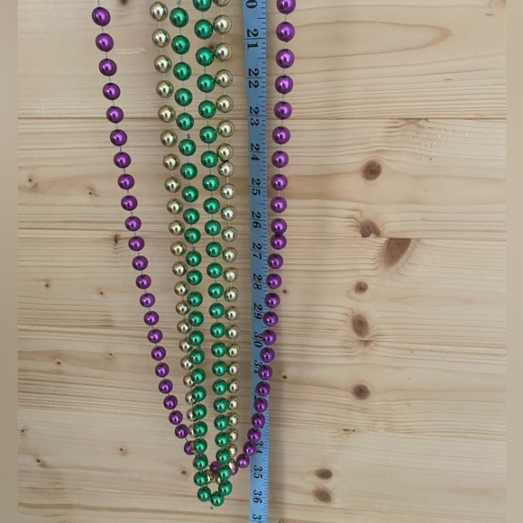 Set of 3 Extra Long MARDI GRAS Colorful Parade Party Necklace Beads - Picture 6 of 6